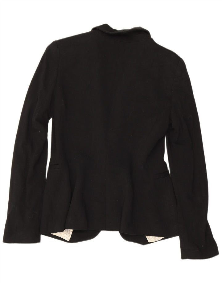 Zara Veste Blazer 1 Bouton Femme UK 10 Petit Noir