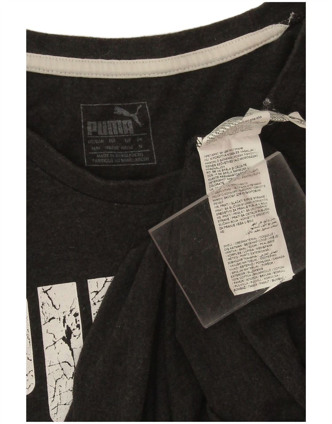 Puma T-Shirt Graphic Homme Gris Moyen Coton