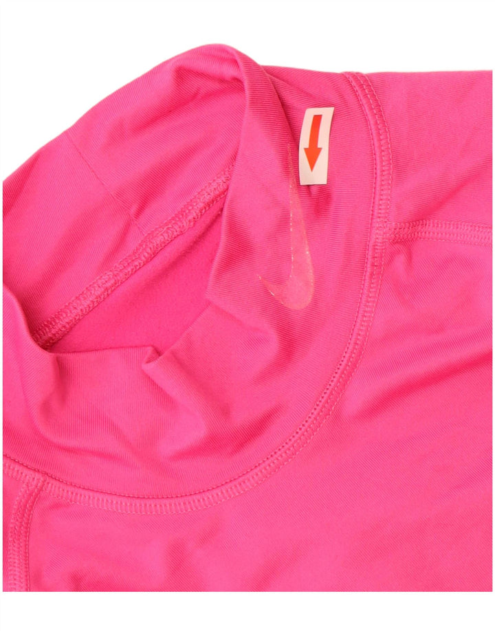 Nike Haut Dri Fit à manches longues pour femme UK 12 Rose moyen Polyester