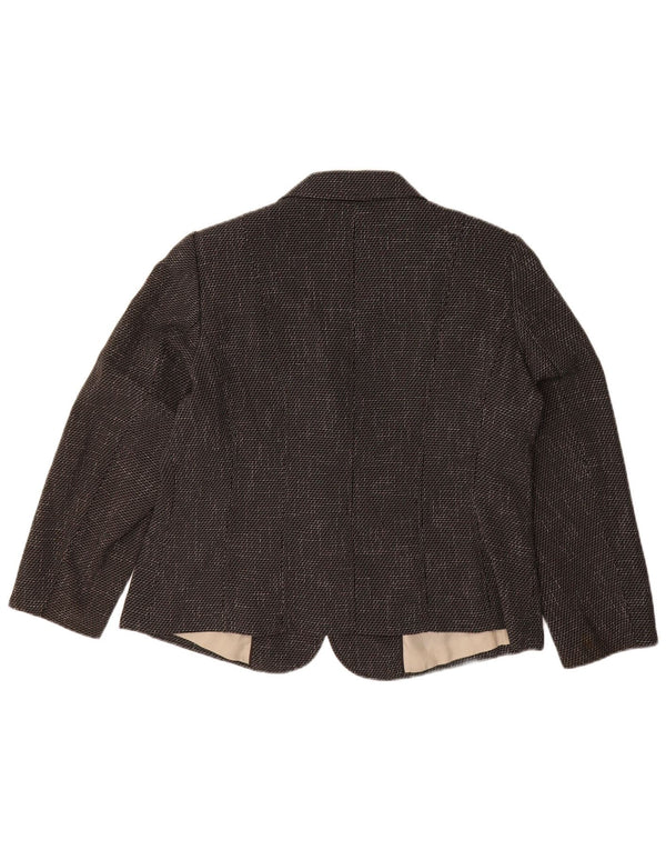 Marks & Spencer Veste blazer à 5 boutons pour femme UK 18 XL Chevron noir