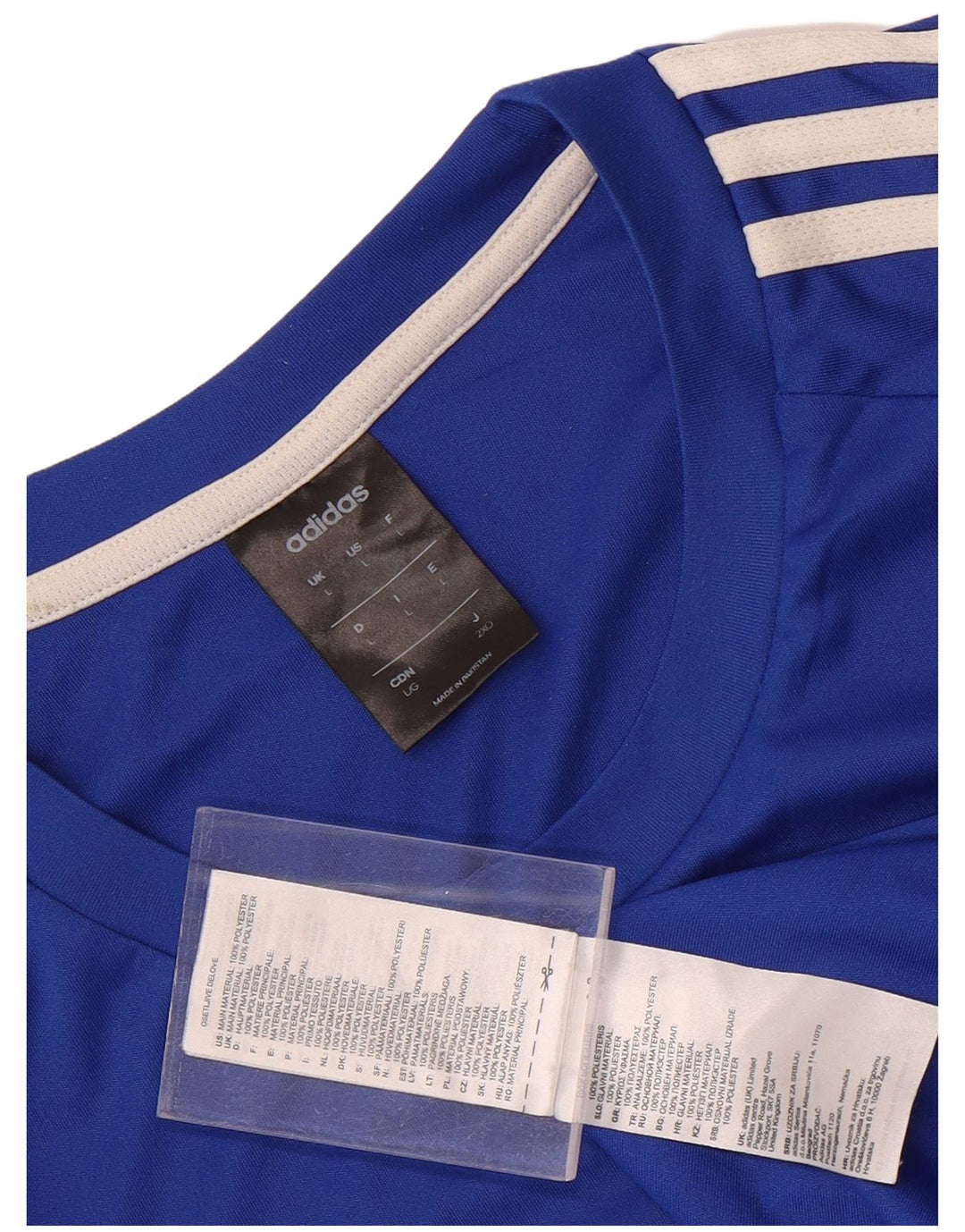 Adidas Hommes Climalite T-Shirt Haut Grand Bleu Polyester