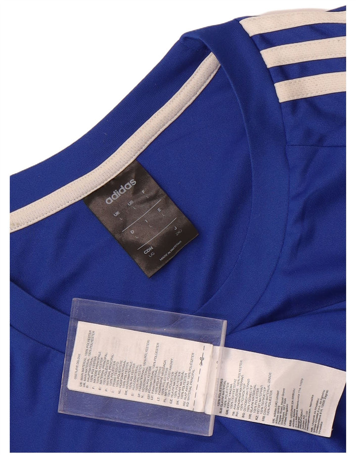 Adidas Hommes Climalite T-Shirt Haut Grand Bleu Polyester