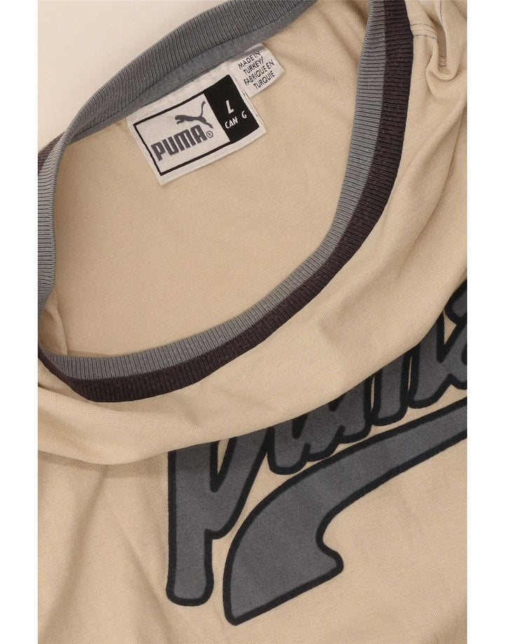 Puma Débardeur Graphic Homme Beige Large Colorblock
