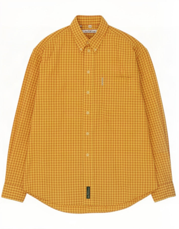 Ben Sherman Chemise Homme Carreaux Jaune Moyen