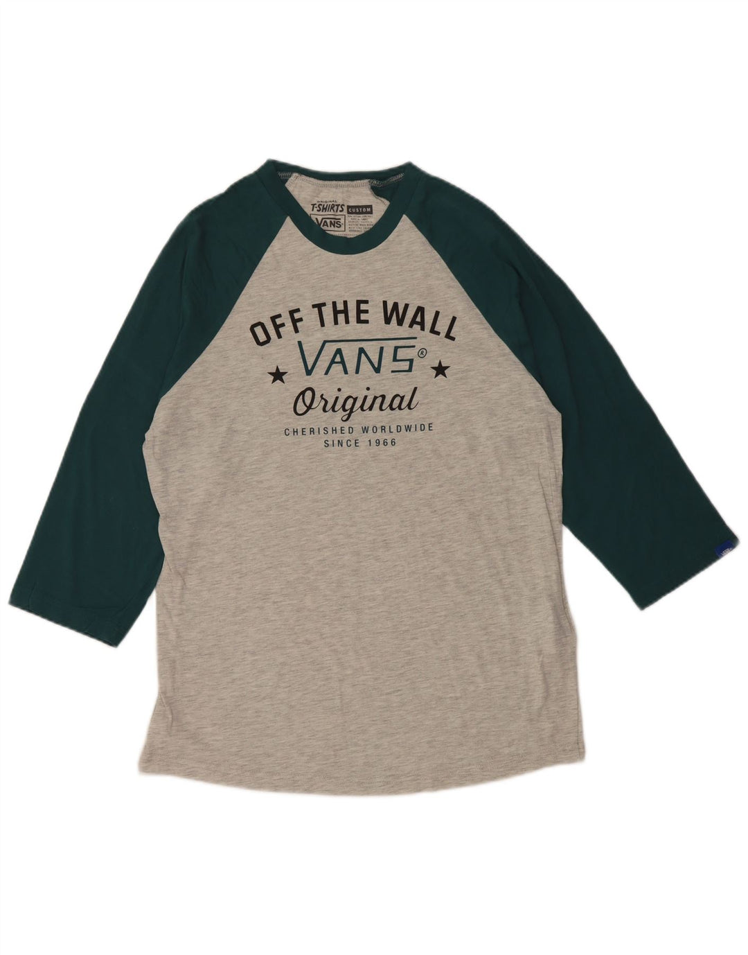 VANS Haut graphique sur mesure à manches 3/4 pour homme Petit gris en coton color block