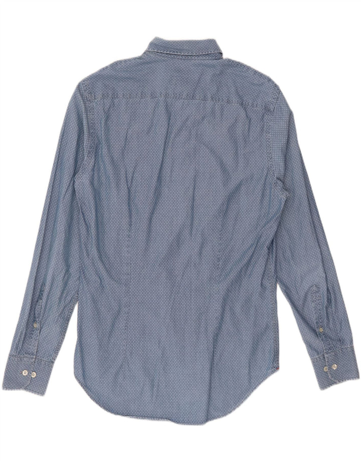 FRED PERRY Chemise Slim Fit Homme Bleu Moyen Argyle/Diamant Coton