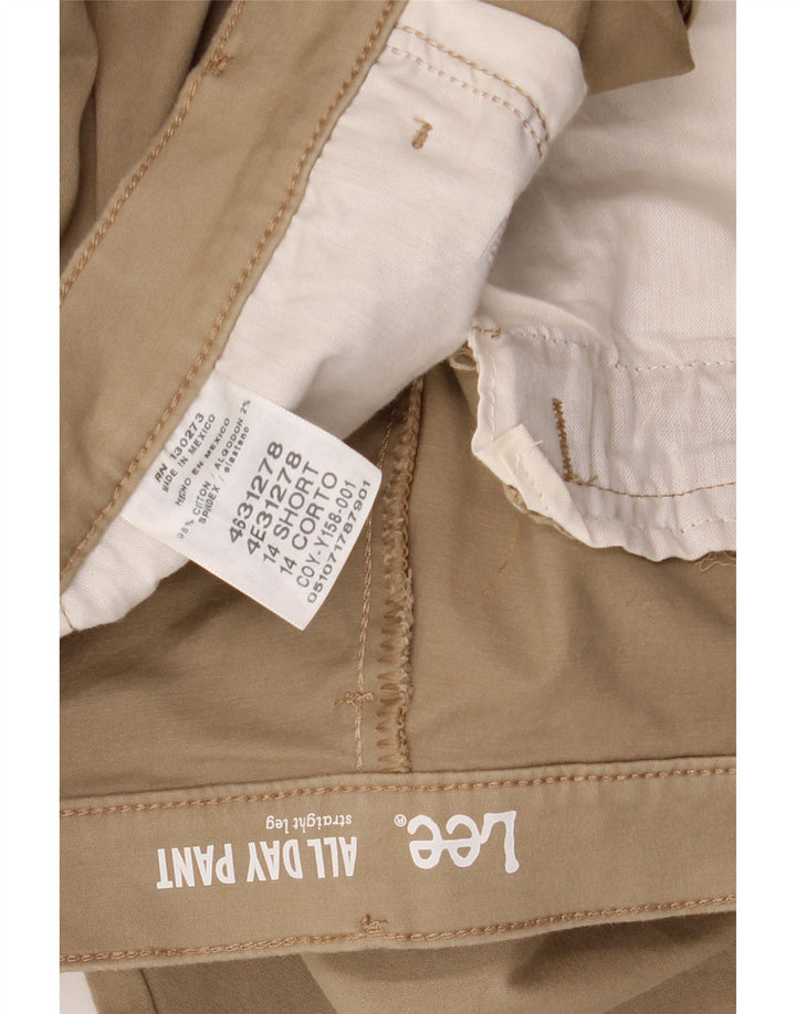 LEE Pantalon droit décontracté pour femme US 14 XL W34 L28 Marron Coton