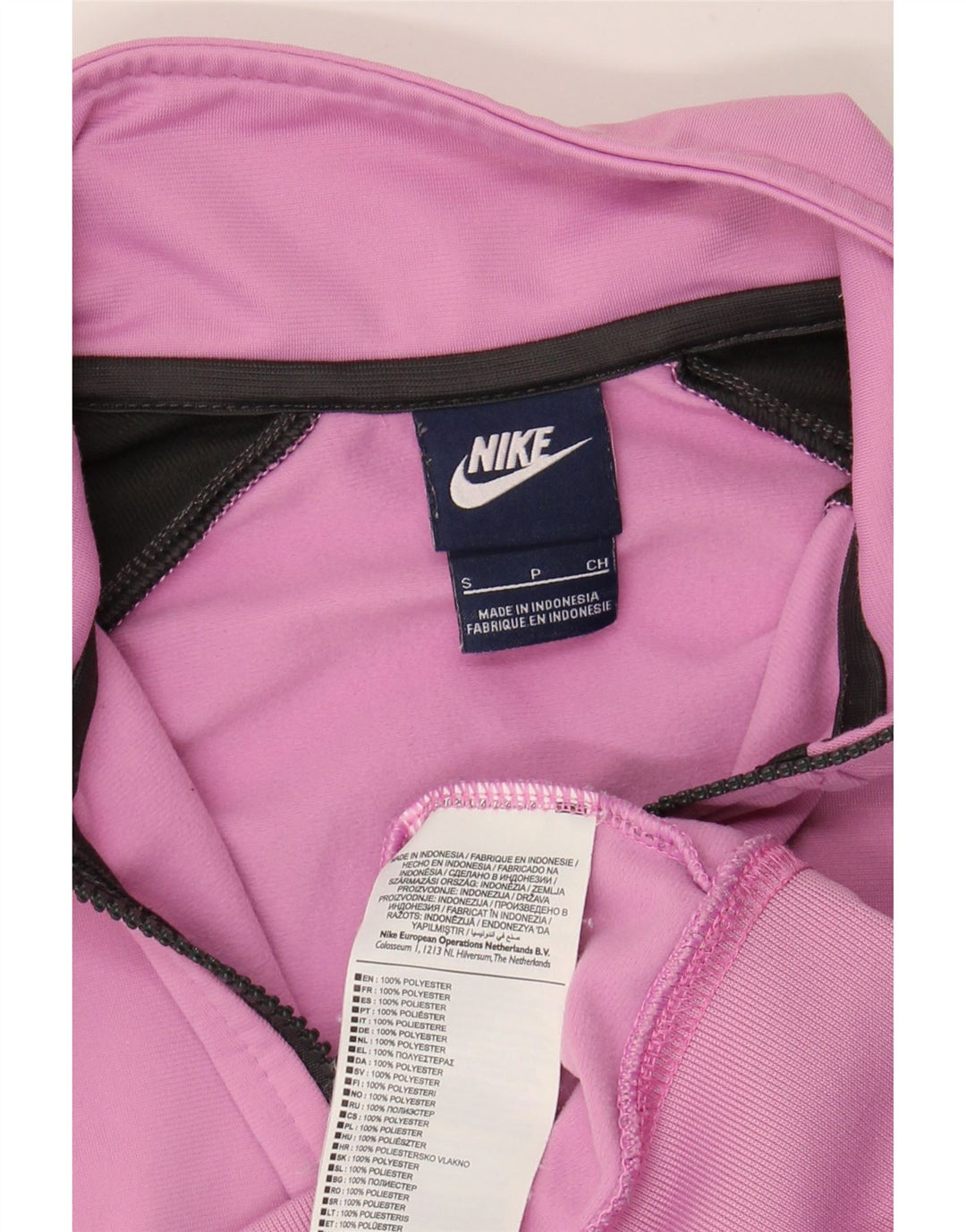 NIKE Veste de survêtement pour femme UK 10 Petit Rose Colorblock Polyester