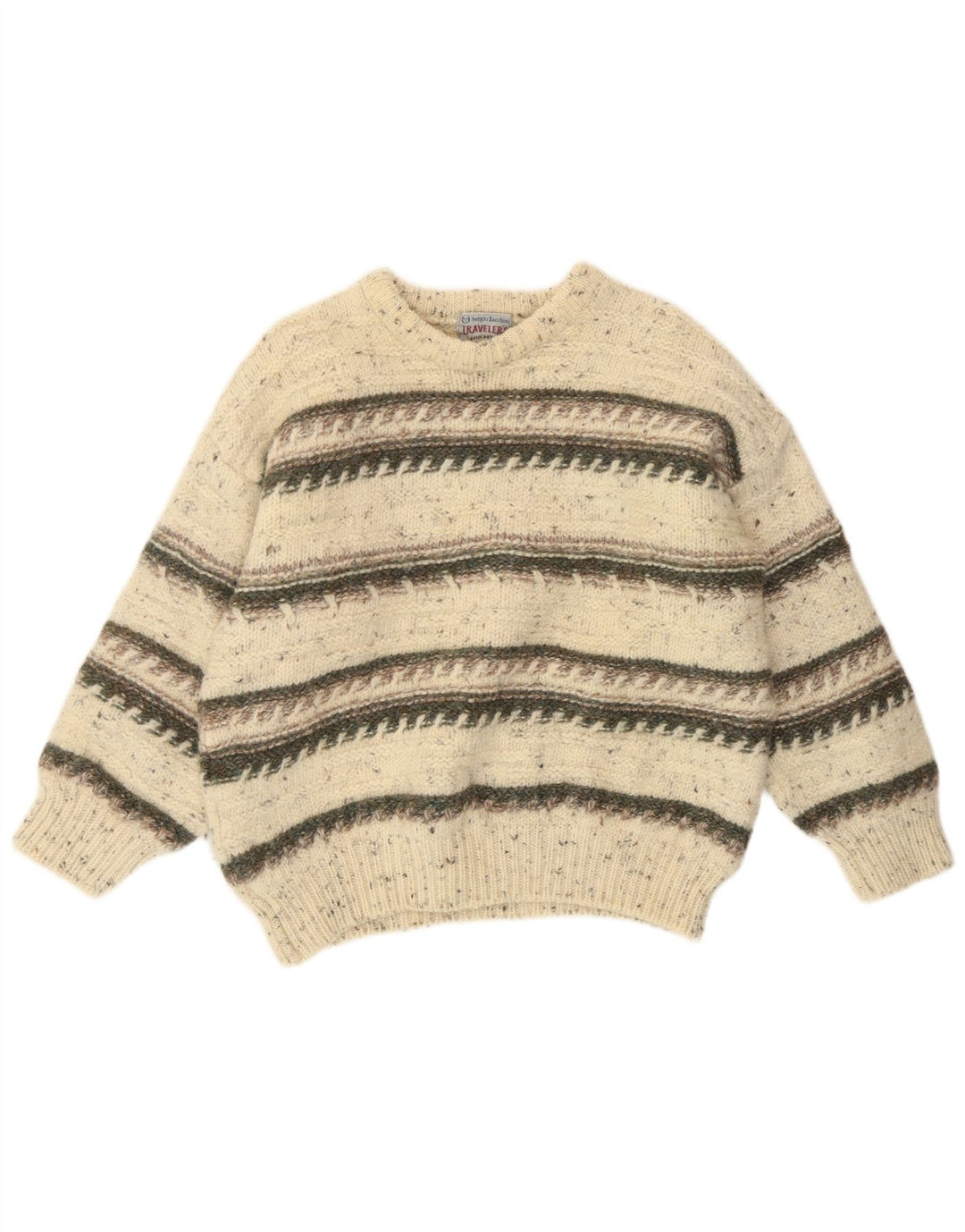 Sergio Tacchini Pull col bateau pour femme UK 8 Small Blanc cassé