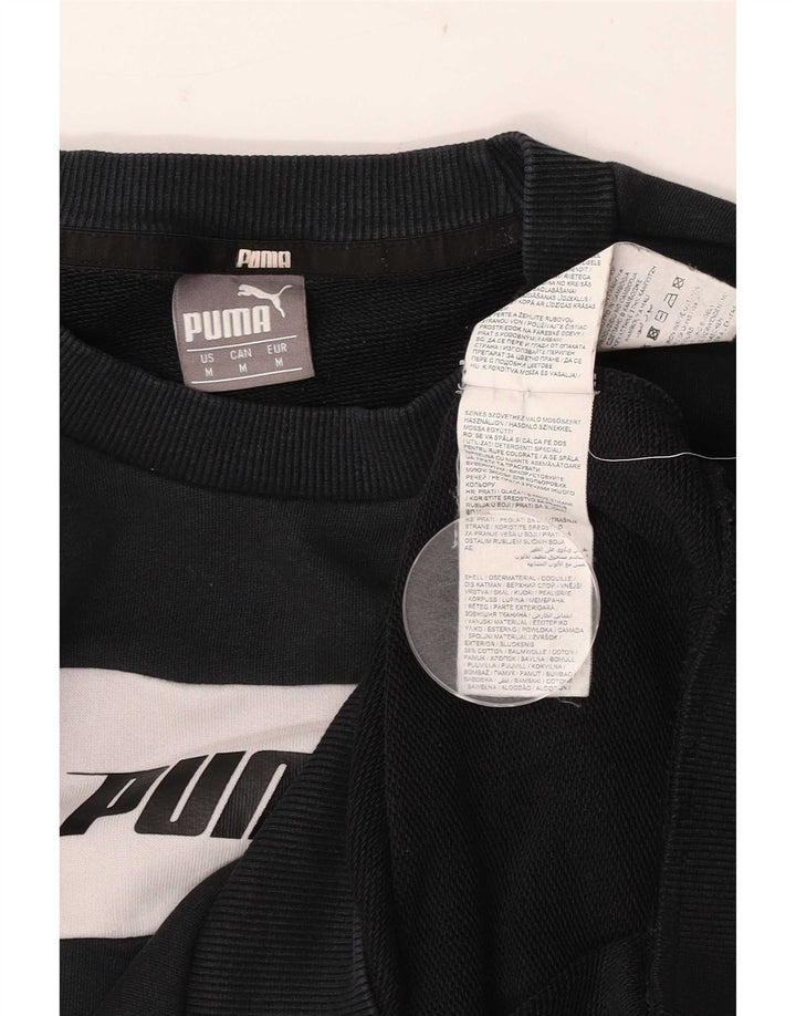 Puma Sweat-shirt en coton colour block pour homme Noir moyen
