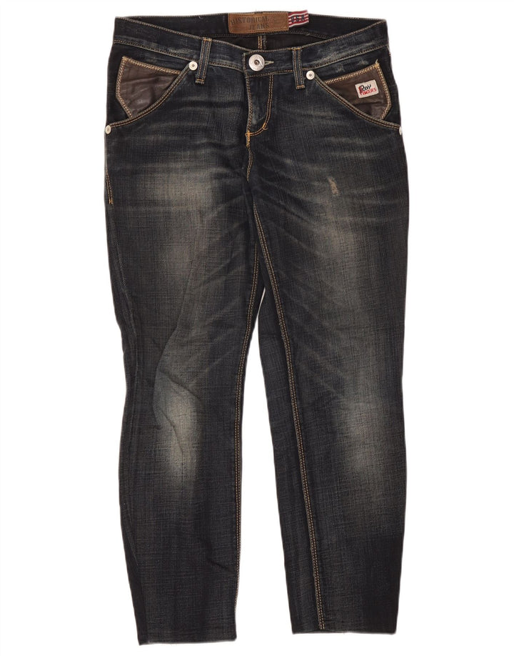 Roy Rogers Jean slim vieilli pour femme W28 L26 Bleu