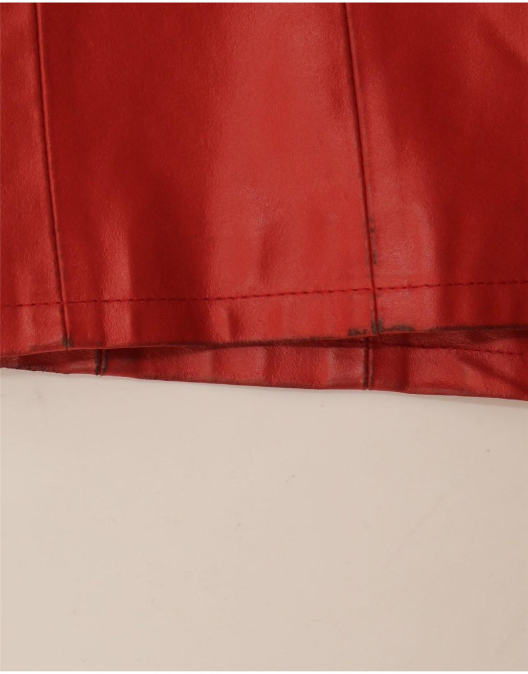 veste en cuir femme vintage IT 48 XL Cuir Rouge