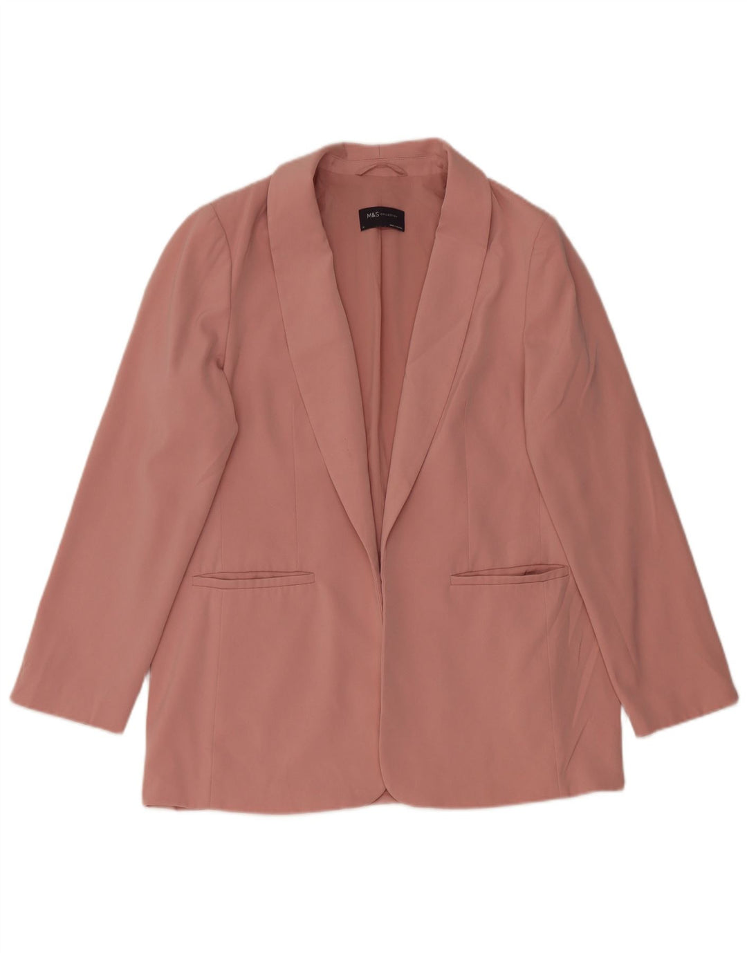 Marks & Spencer Veste blazer ouverte pour femme UK 14 Large Rose Polyester