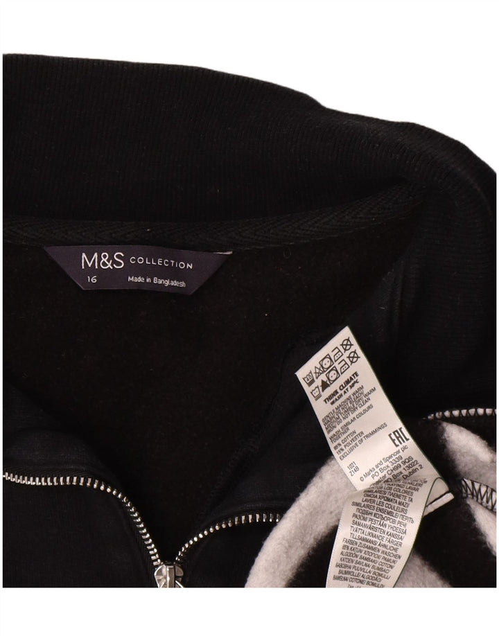 Marks & Spencer Sweat-shirt surdimensionné pour femme UK 16 Large Noir