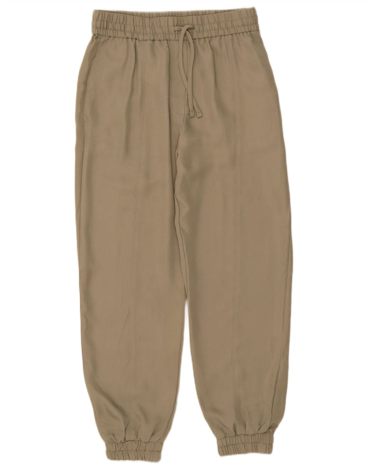 Zara Pantalon de jogging décontracté pour femme Medium W28 L26 Kaki Polyester