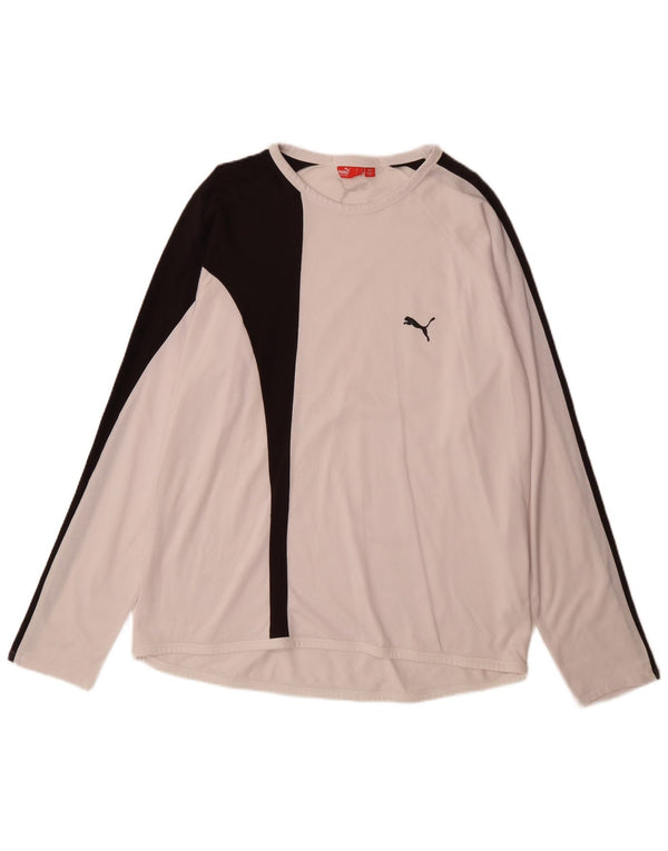 Puma Haut à manches longues XL pour homme Blanc Colourblock