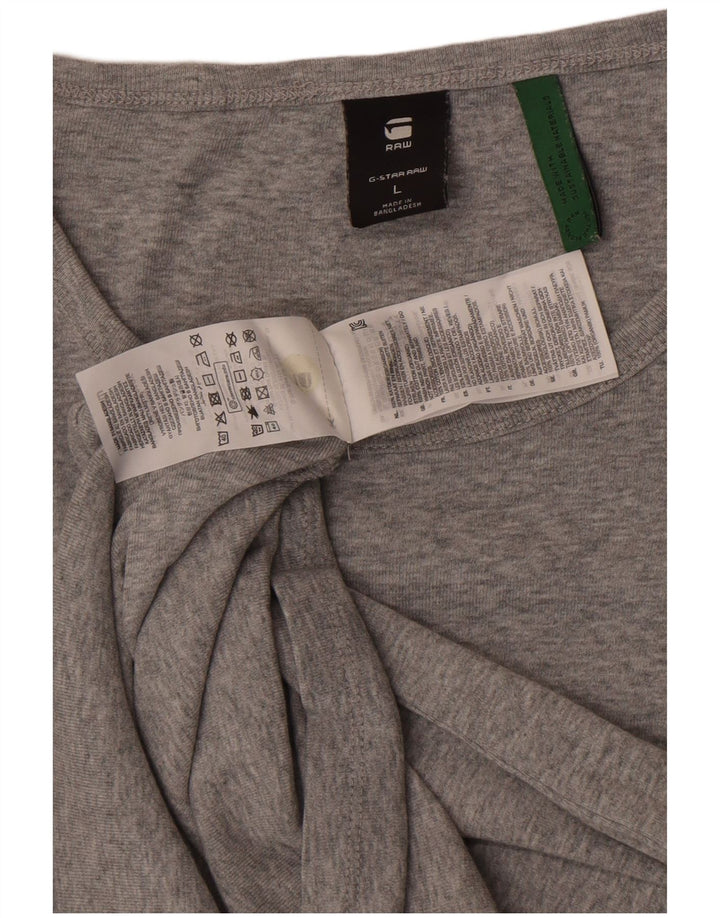 G-Star Femme T-Shirt Top Large Gris Coton