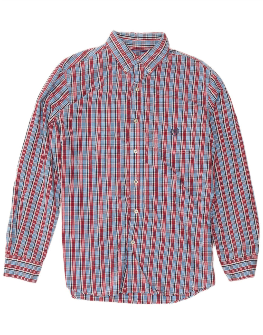 Chaps Chemise Homme Bleu Moyen Carreaux Coton