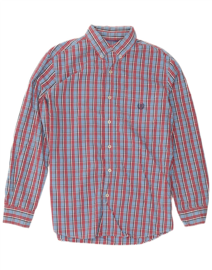 Chaps Chemise Homme Bleu Moyen Carreaux Coton