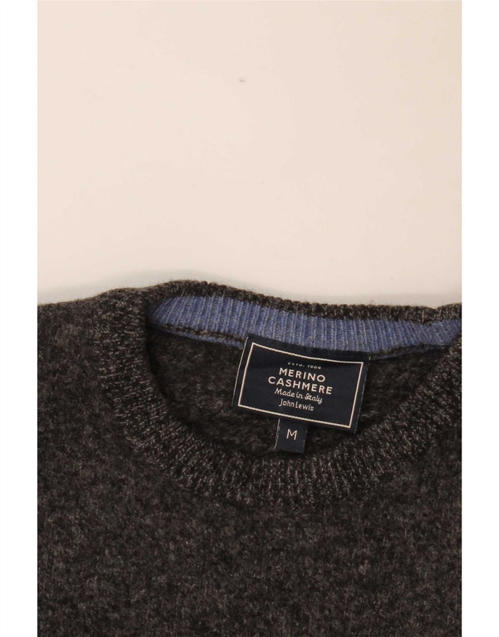 John Lewis Pull à col rond pour femme UK 14 en laine d'agneau gris moyen