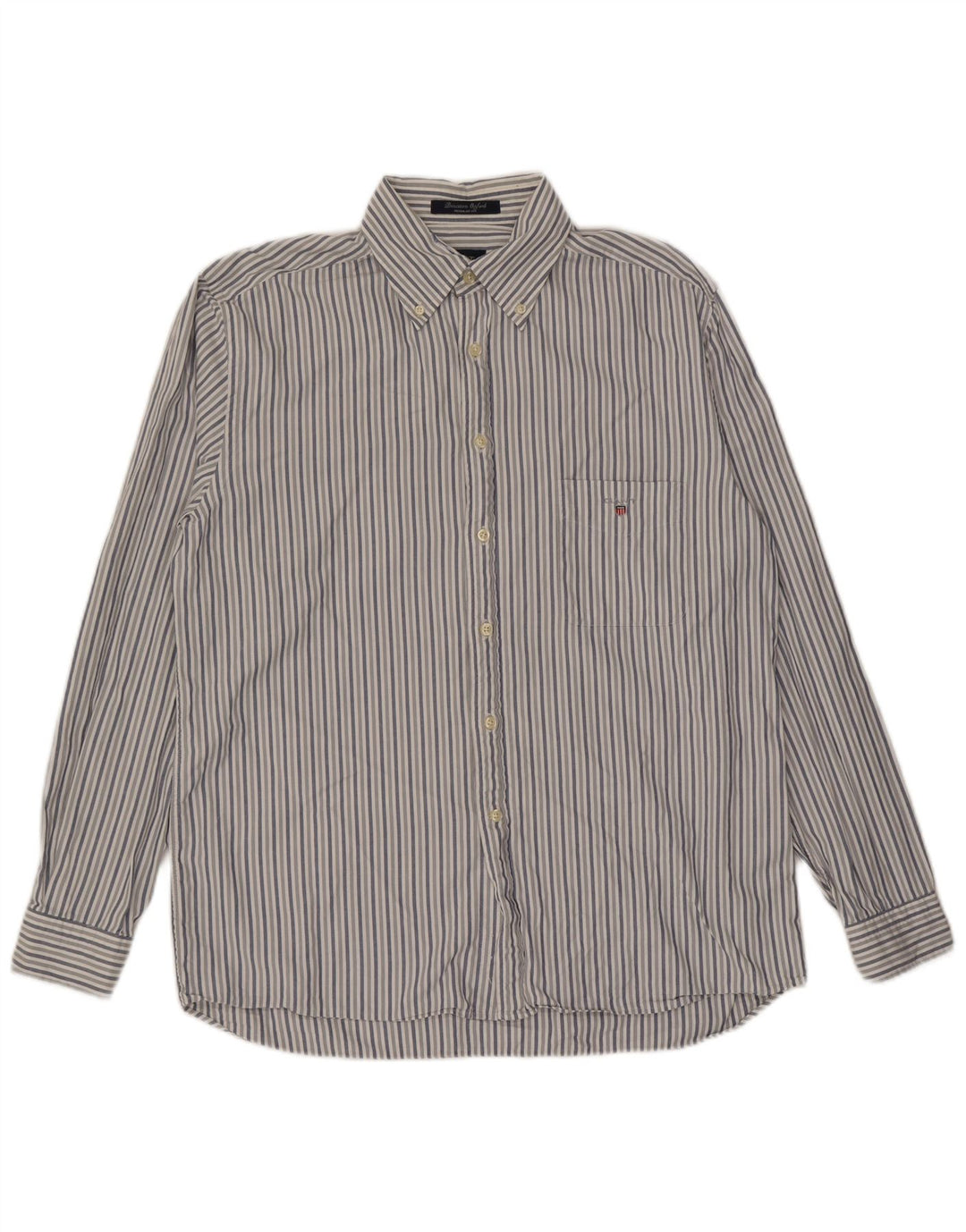 Gant Chemise Homme Bleu Moyen Rayé Coton