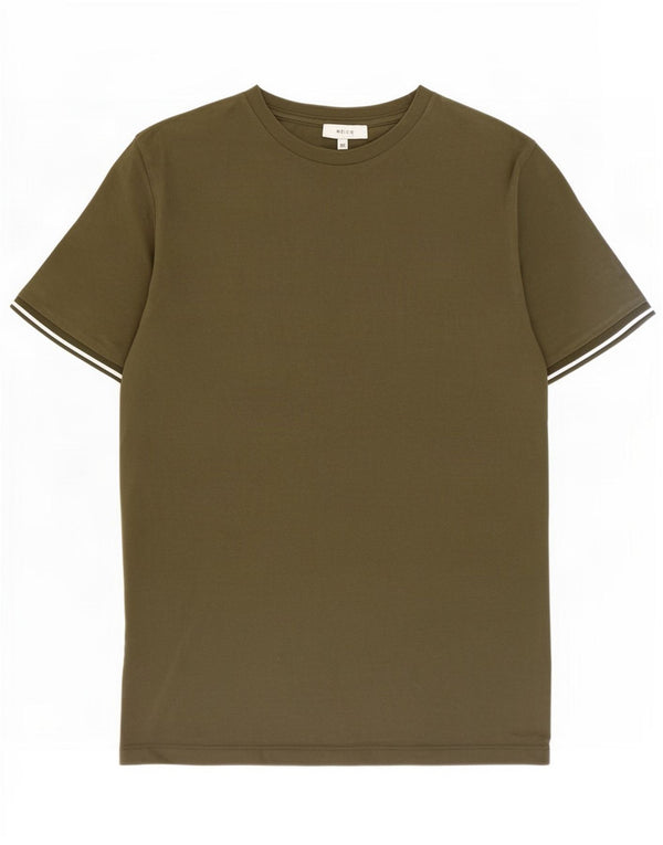 Reiss T-Shirt Top XS Kaki Coton Homme