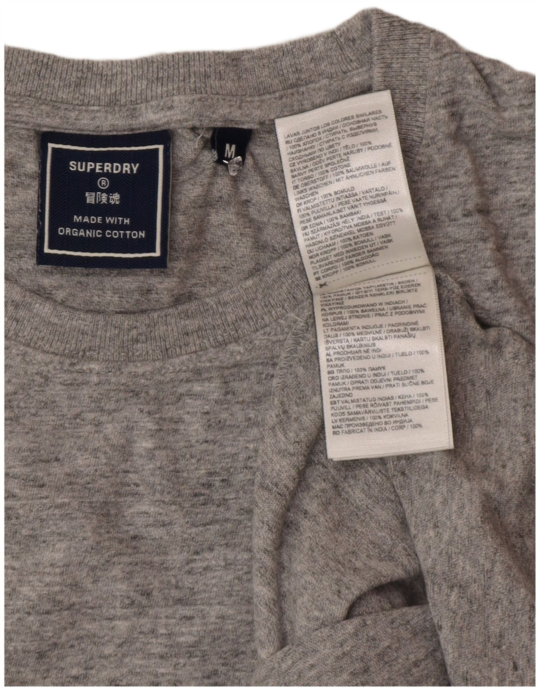 Superdry Débardeur Gris Moyen Flecked Cotton Homme
