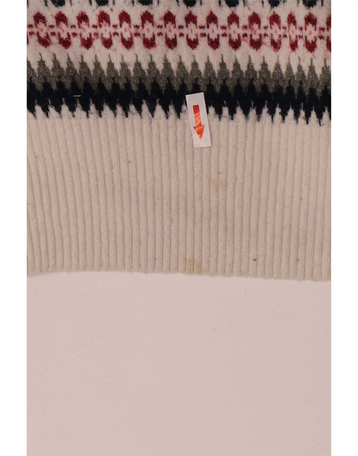 Marks & Spencer Pull col bateau pour homme Large Multicolore Fair Isle