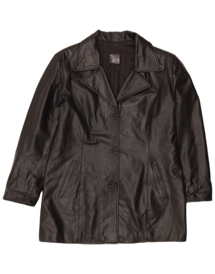 K'S Veste en cuir femme IT 48 XL Noir