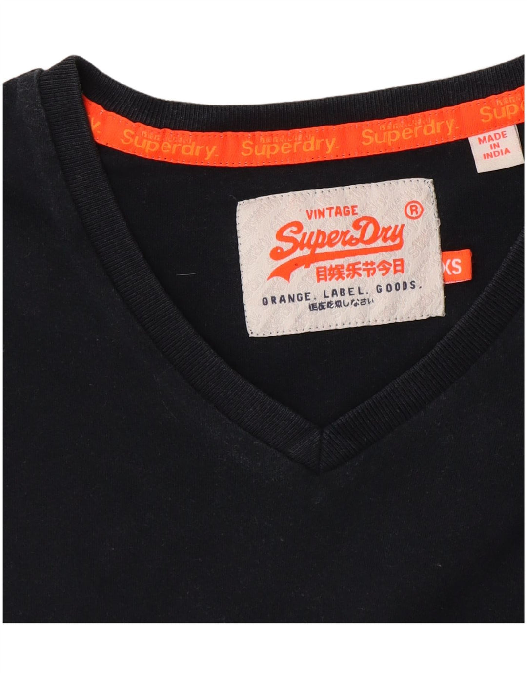 Superdry T-Shirt Top XS Bleu Marine Homme