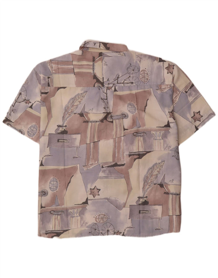 Club D'Amingo Chemise à motif abstrait pour homme Taille 45/46 XL Multicolore