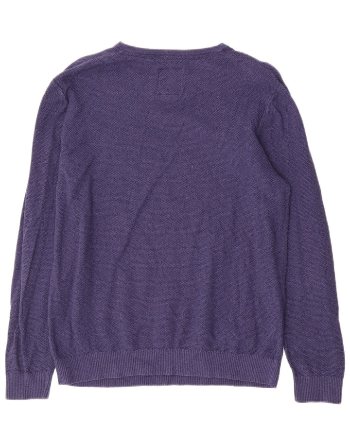 Fat Face Pull Col V Homme Bleu Moyen Coton