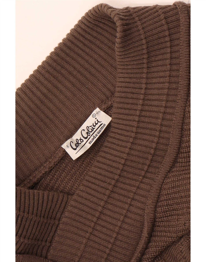 Carlo Colucci Pull col V pour homme XL Marron