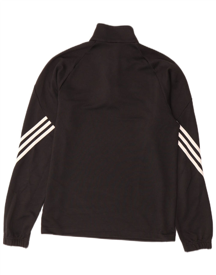 ADIDAS Haut de survêtement Climalite pour homme avec col zippé Noir Taille S