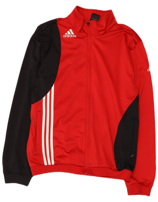 ADIDAS Veste de survêtement pour homme UK 40/42 Polyester color block rouge moyen