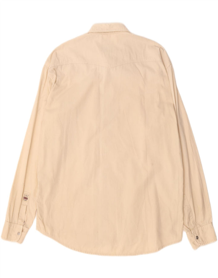 VINTAGE Chemise Homme XL Coton Beige