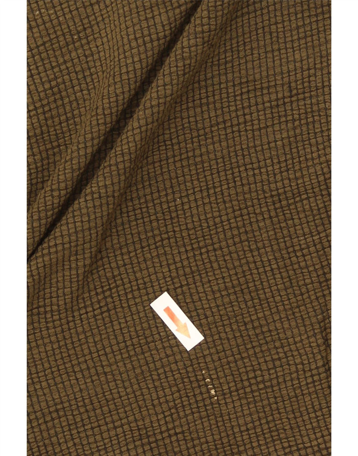 Zara Femme Haut Oversize Manches 3/4 UK 10 Petite Viscose Marron