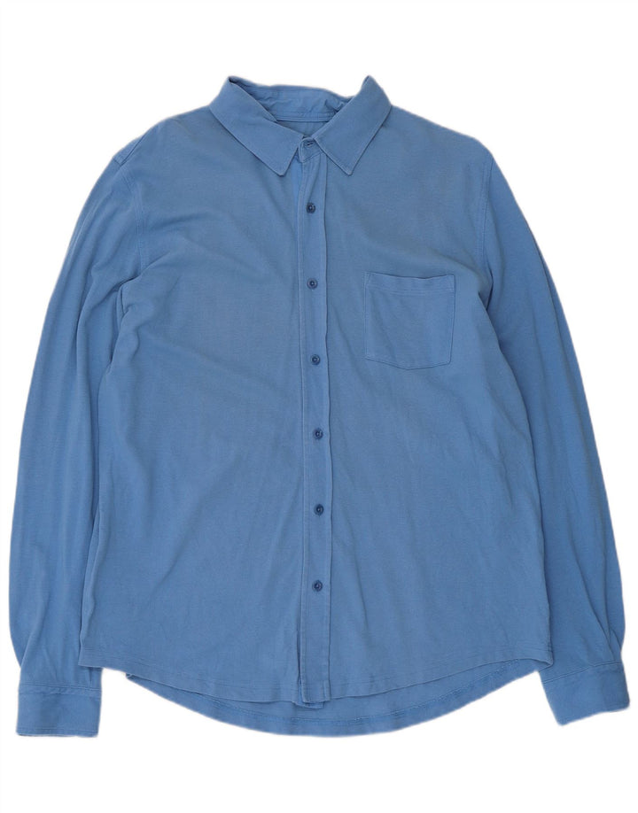 Massimo Dutti Chemise Homme XL Bleu Coton