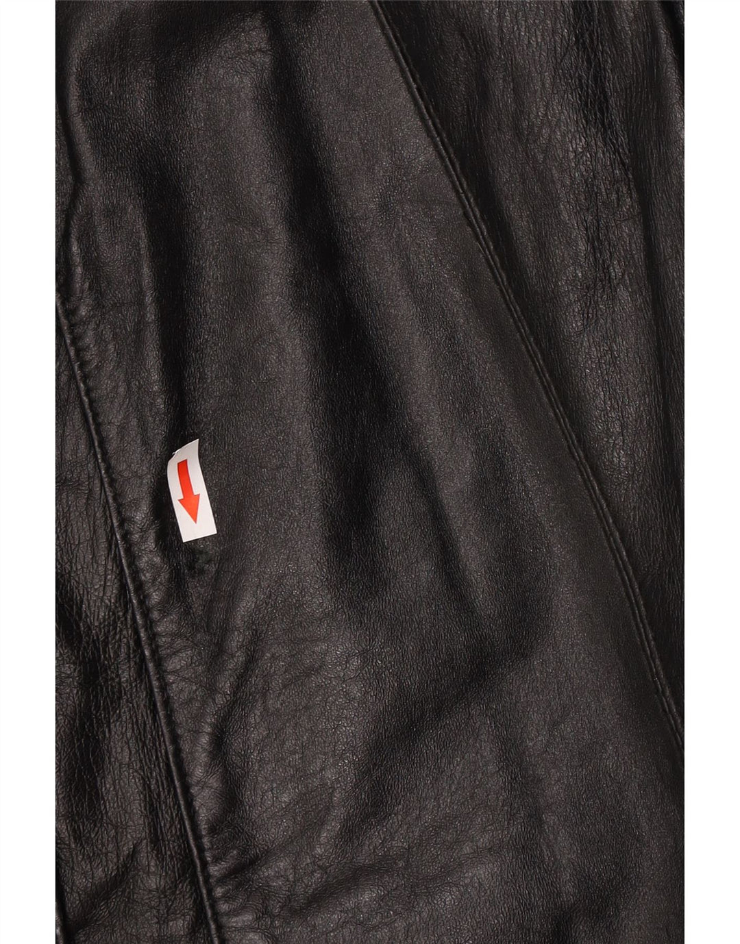 manteau en cuir femme vintage UK 14 Grand Noir