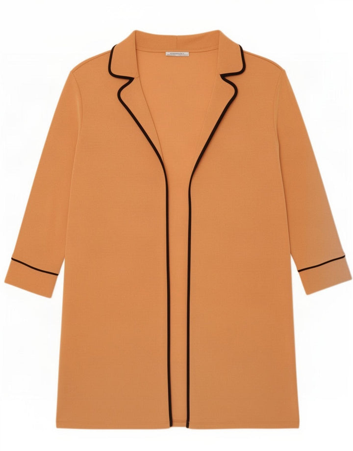 Zara Cardigan long surdimensionné pour femme UK 14 Polyester Orange moyen