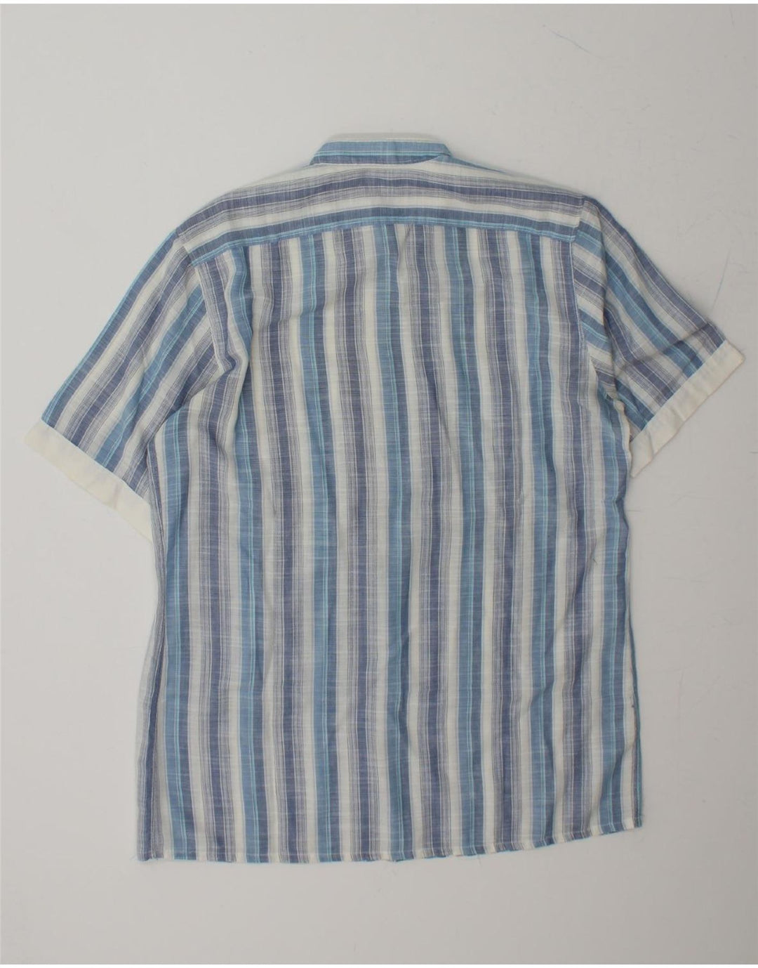 PIERRE CARDIN Womens Short Sleeve Pullover Shirt UK 16 Large Blue Striped Vintage Pierre Cardin and Second-Hand Pierre Cardin from Messina Hembry 