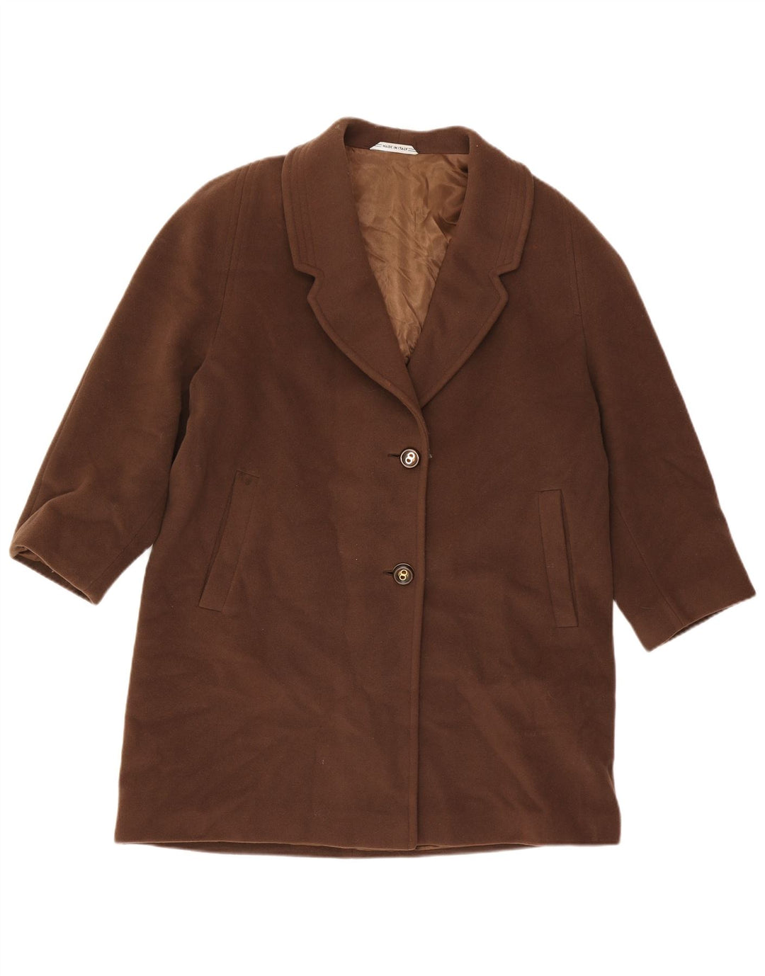 Charles Valentino Pardessus Femme IT 45 Laine Vierge Marron Moyen