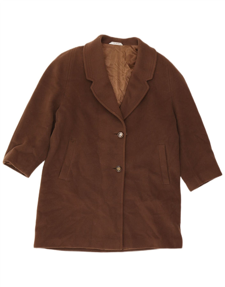 Charles Valentino Pardessus Femme IT 45 Laine Vierge Marron Moyen