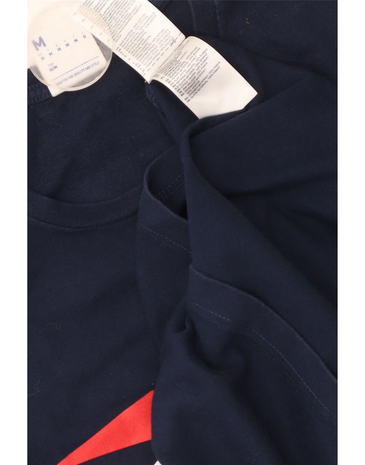 Reebok T-Shirt Graphic Homme Bleu Marine Moyen Coton