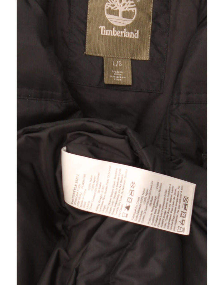 Timberland Veste rembourrée pour homme UK 40 Large Noir Nylon