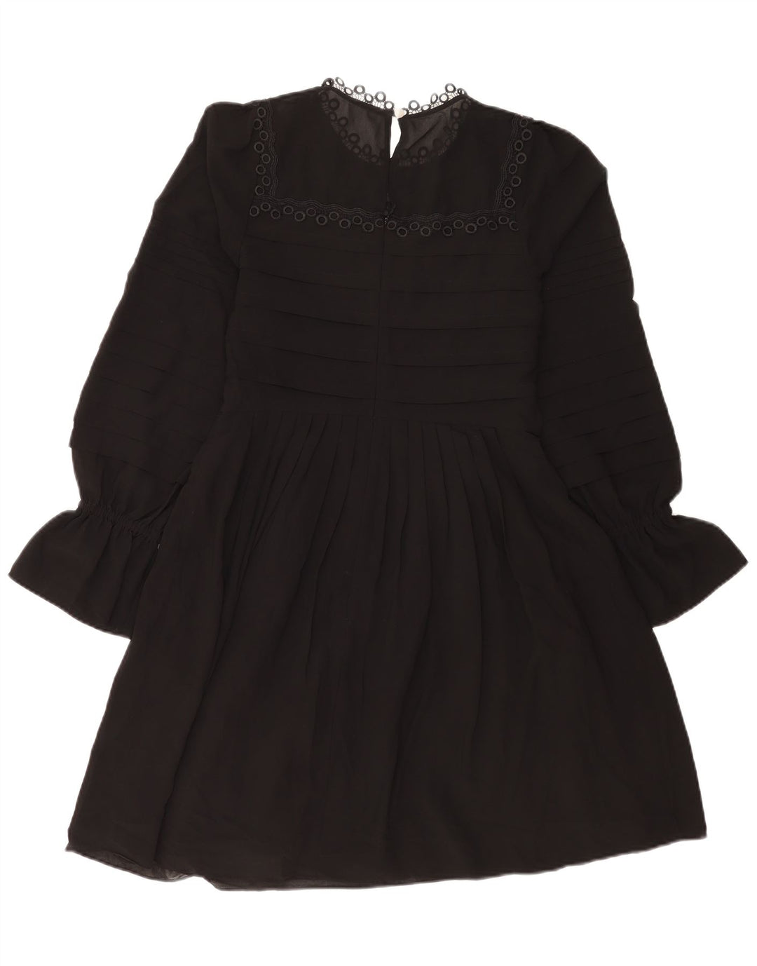 Ted Baker Robe trapèze à manches longues pour femme Taille 2 Petit Noir Polyester