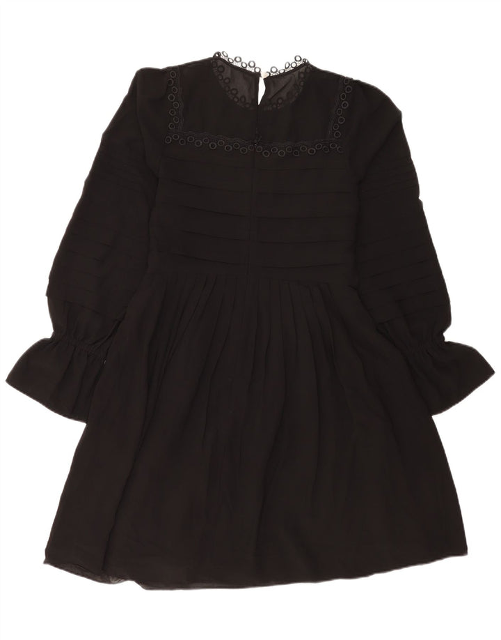 Ted Baker Robe trapèze à manches longues pour femme Taille 2 Petit Noir Polyester