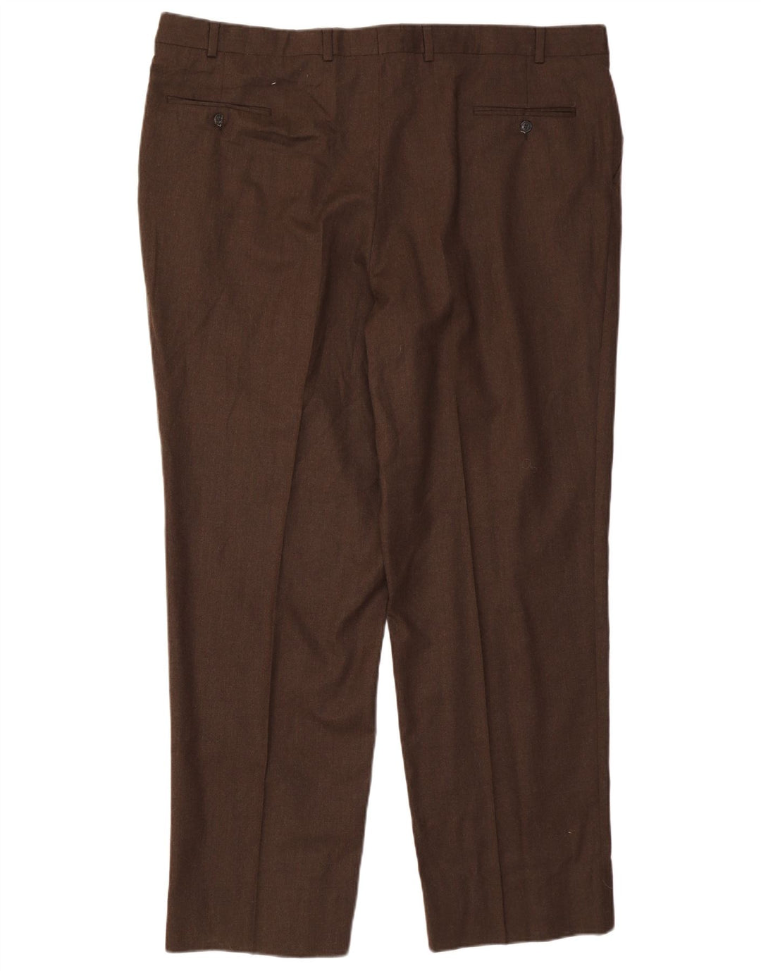 RALPH LAUREN Pantalon de costume à chevilles pour hommes W46 L33 Laine marron