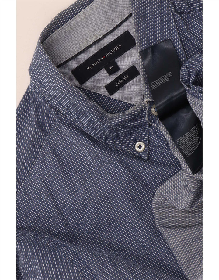 Tommy Hilfiger Chemise Slim Fit Homme Bleu Moyen à Pois Coton