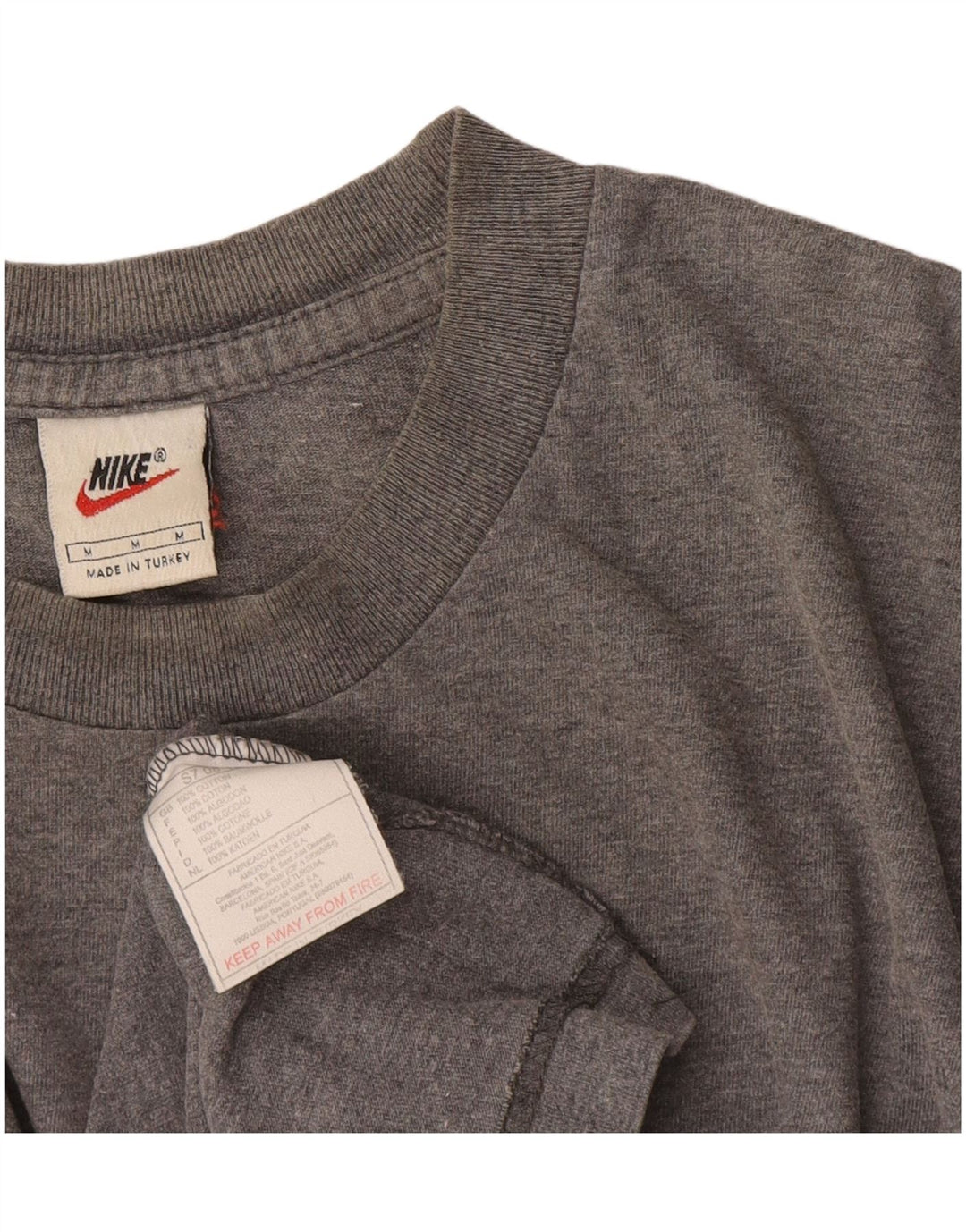 Nike T-Shirt Homme Gris Moyen Moucheté Coton